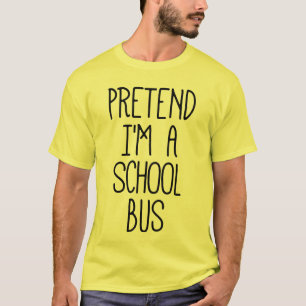 Camiseta Fingir que sou um ônibus escolar Halloween engraça