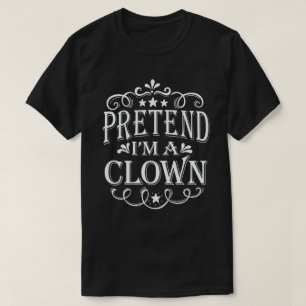 Camiseta Fingir que sou um Palhaço de Halloween Fácil