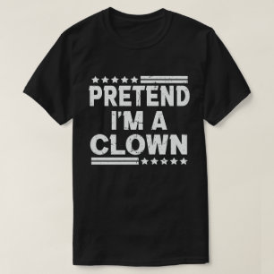 Camiseta Fingir que sou um Palhaço de Halloween Fácil