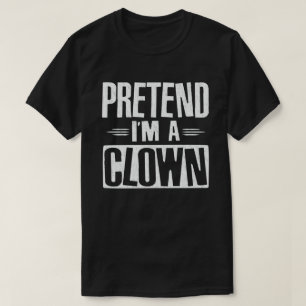 Camiseta Fingir que sou um Palhaço de Halloween Fácil