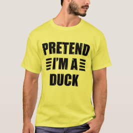 Camiseta Fingir Que Sou Um Pato Que Fala Halloween