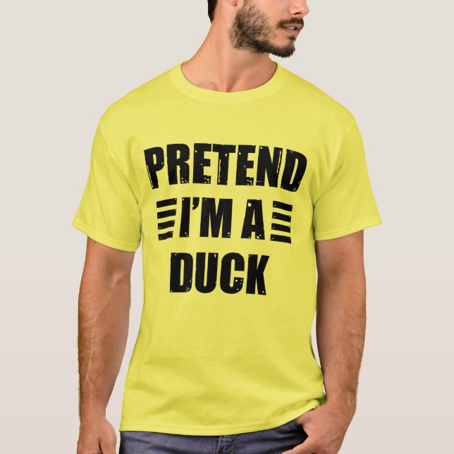 Camiseta Fingir Que Sou Um Pato Que Fala Halloween (Frente)