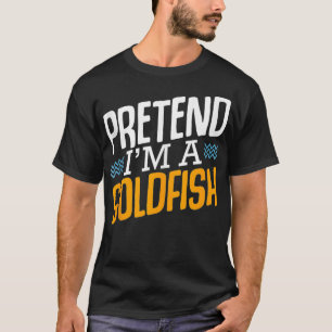 Camiseta Fingir que sou um peixe dourado pescando Hallowee
