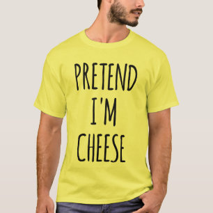 Camiseta Fingir que sou um queijo - Fantasia Divertida