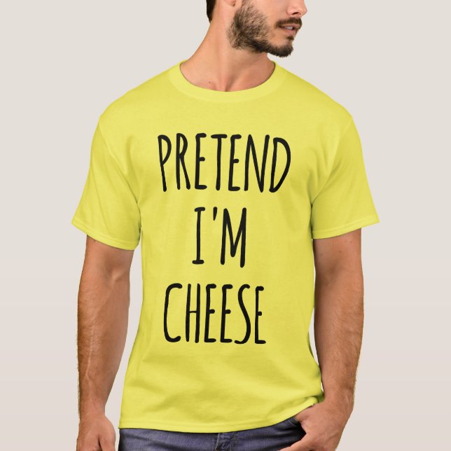 Camiseta Fingir que sou um queijo - um perfume engraçado (Frente)