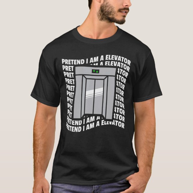 Camiseta Fingir Que Sou Um Técnico Elevador Elevator (Frente)