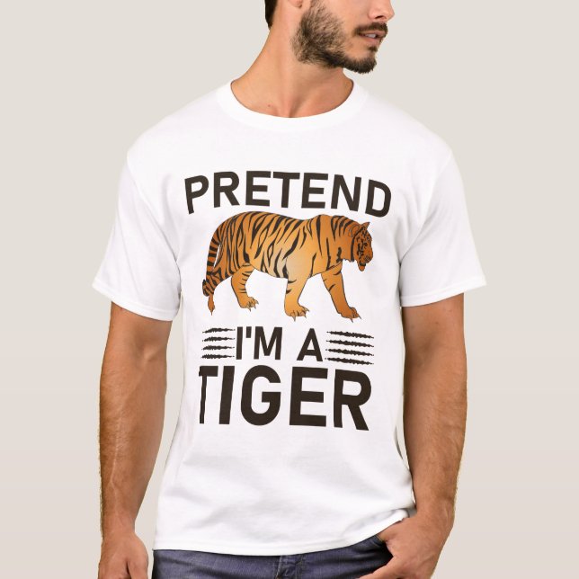 Camiseta Fingir que sou um Tigre (Frente)