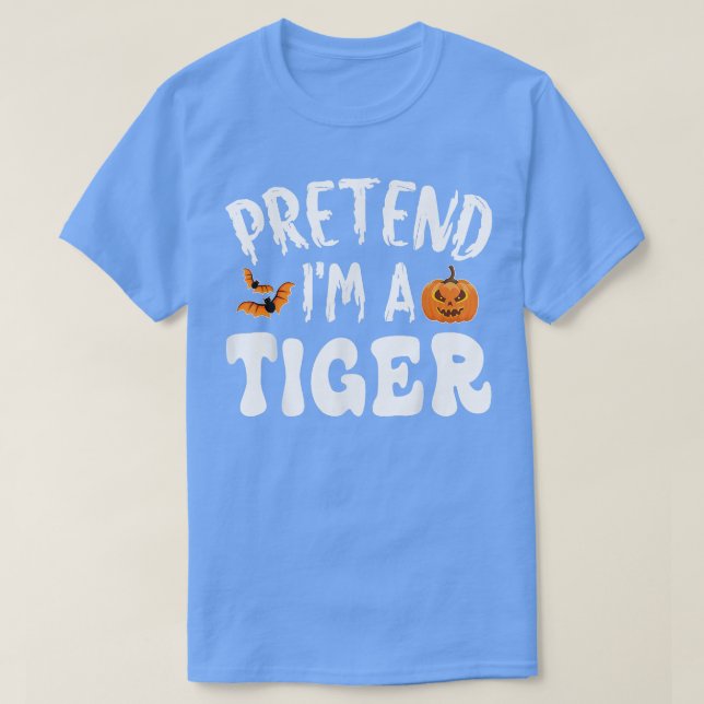 Camiseta Fingir Que Sou Um Tigre Figurino De Halloween Home (Frente do Design)