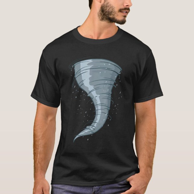 Camiseta Fingir que sou um Tornado Twister Scary Weather Hu (Frente)