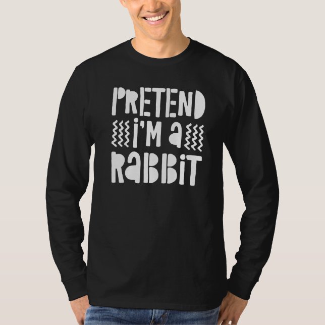 Camiseta Fingir Que Sou Um Traje De Coelho (Frente)