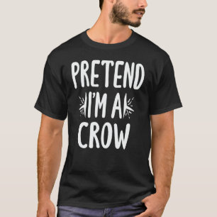 Camiseta Fingir que sou um traje de Halloween fácil de cro