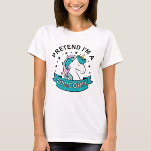 Camiseta Fingir que sou um Unicórnio