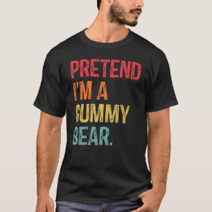 Camiseta Fingir que sou um Urso Gommy no Hallowee do Último
