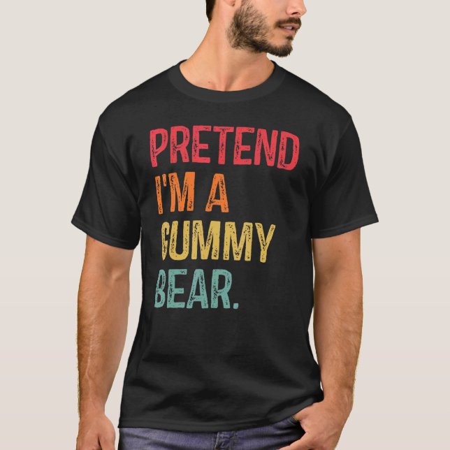 Camiseta Fingir que sou um Urso Gommy no Hallowee do Último (Frente)