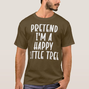 Camiseta Fingir que sou uma árvore feliz Cos de Halloween p