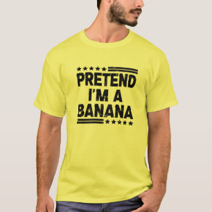 Camiseta Fingir que sou uma Banana Engraçada e preguiçosa C