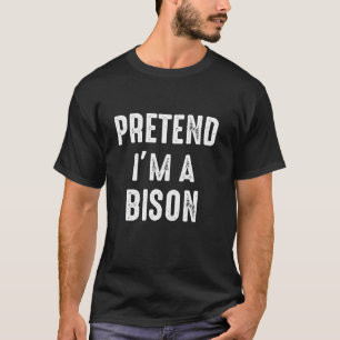 Camiseta Fingir que sou uma família Bison a combinar o cust
