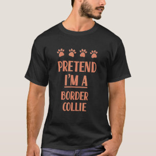 Camiseta Fingir que sou uma fantasia de cães de roupa de co