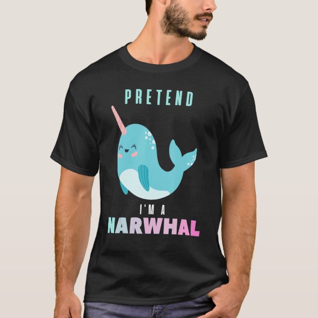 Camiseta Fingir que sou uma fantasia de Dia das Bruxas (Frente)