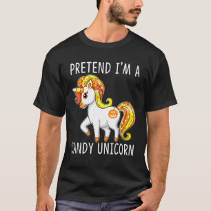Camiseta Fingir que sou uma fantasia de Dia das Bruxas de U
