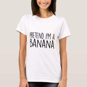 Camiseta Fingir que sou uma fantasia de Dia das Bruxas Engr