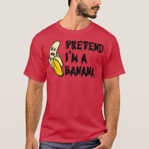 Camiseta Fingir que sou uma fantasia de Dia das Bruxas Engr