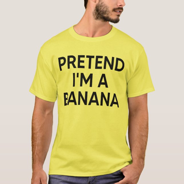 Camiseta Fingir que sou uma fantasia de Dia das Bruxas Engr (Frente)