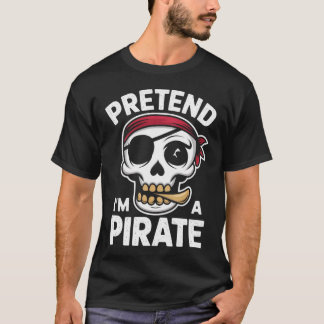 Camiseta Fingir que sou uma fantasia de Dia das Bruxas Pira
