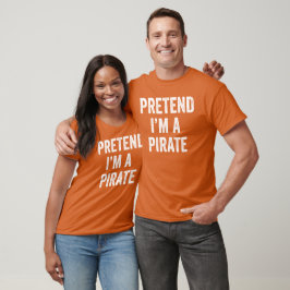 Camiseta Fingir que sou uma fantasia de Dia de as Bruxas en