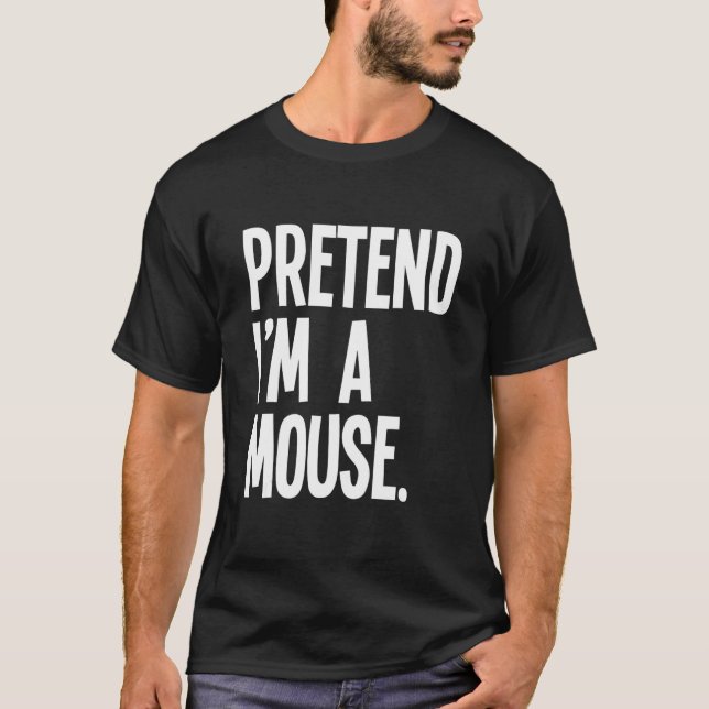 Camiseta Fingir que sou uma fantasia de festas de Halloween (Frente)