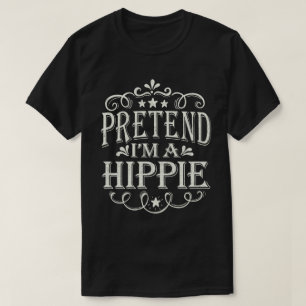 Camiseta Fingir que sou uma fantasia de Halloween de Hippie