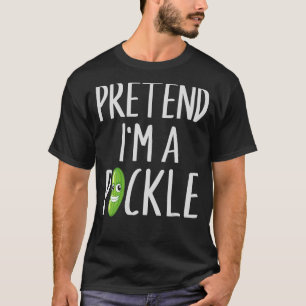 Camiseta Fingir que sou uma fantasia de Halloween fácil e p
