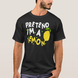 Camiseta Fingir que sou uma fantasia de Halloween fácil Lim