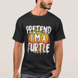 Camiseta Fingir que sou uma fantasia de Halloween preguiço