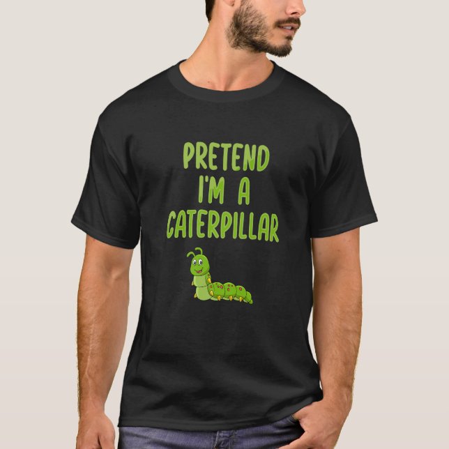 Camiseta Fingir que sou uma fantasia de Halloween preguiços (Frente)