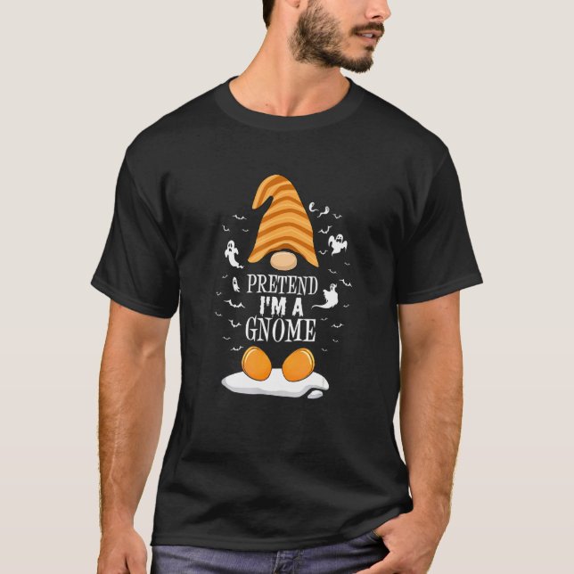 Camiseta Fingir que sou uma festa de fantasia de Halloween  (Frente)