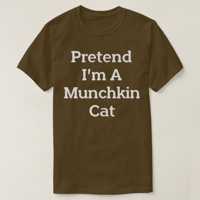 Camiseta Fingir que sou uma festeira de gatos de Munchkin (Frente do Design)