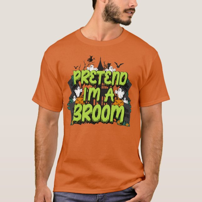 Camiseta Fingir Que Sou Uma Figurinha De Broca Engraçada No (Frente)