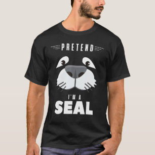 Camiseta Fingir que sou uma foca Fantasia de Halloween para