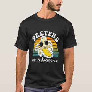 Camiseta Fingir que sou uma Fruta amarela preguiçosa de ban