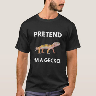 Camiseta Fingir que sou uma Gecko Engraçada, preguiçosa no
