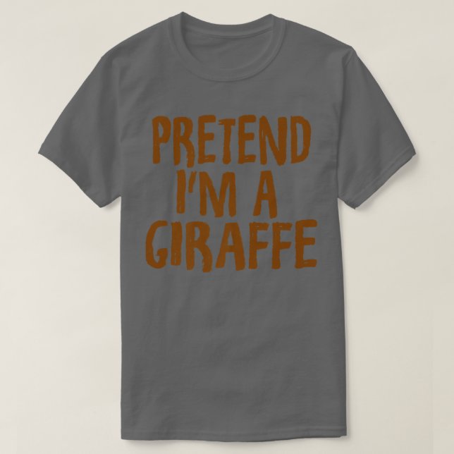 Camiseta Fingir que sou uma Girafa Engraçada Cos de Hallowe (Frente do Design)