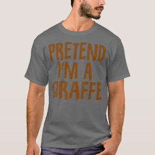 Camiseta Fingir que sou uma Girafa Engraçada Cos de Hallowe