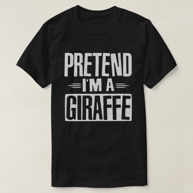 Camiseta Fingir que sou uma Girafa Fácil e Preguiçosa Figur (Frente do Design)