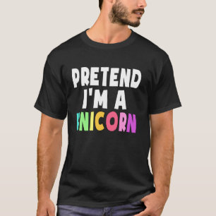 Camiseta Fingir que sou uma moça de festas de Dia das Bruxa