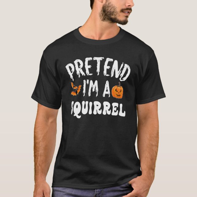 Camiseta Fingir que sou uma mulher de fantasia de Halloween (Frente)