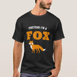 Camiseta Fingir que sou uma Raposa, Dia de as Bruxas engraç