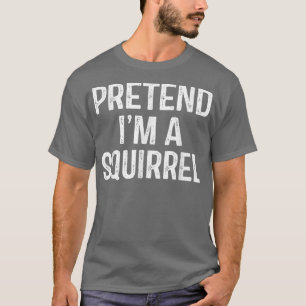 Camiseta Fingir Um Esquilo Engraçado Preguiçoso De Hallowee