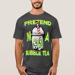Camiseta Fingir Um Halloween De Chá De Bolha 