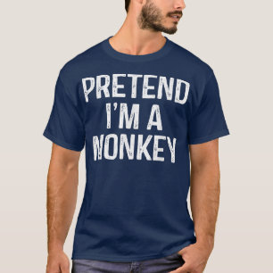 Camiseta Fingir Um Macaco Engraçado Fodindo O Fato De Hallo